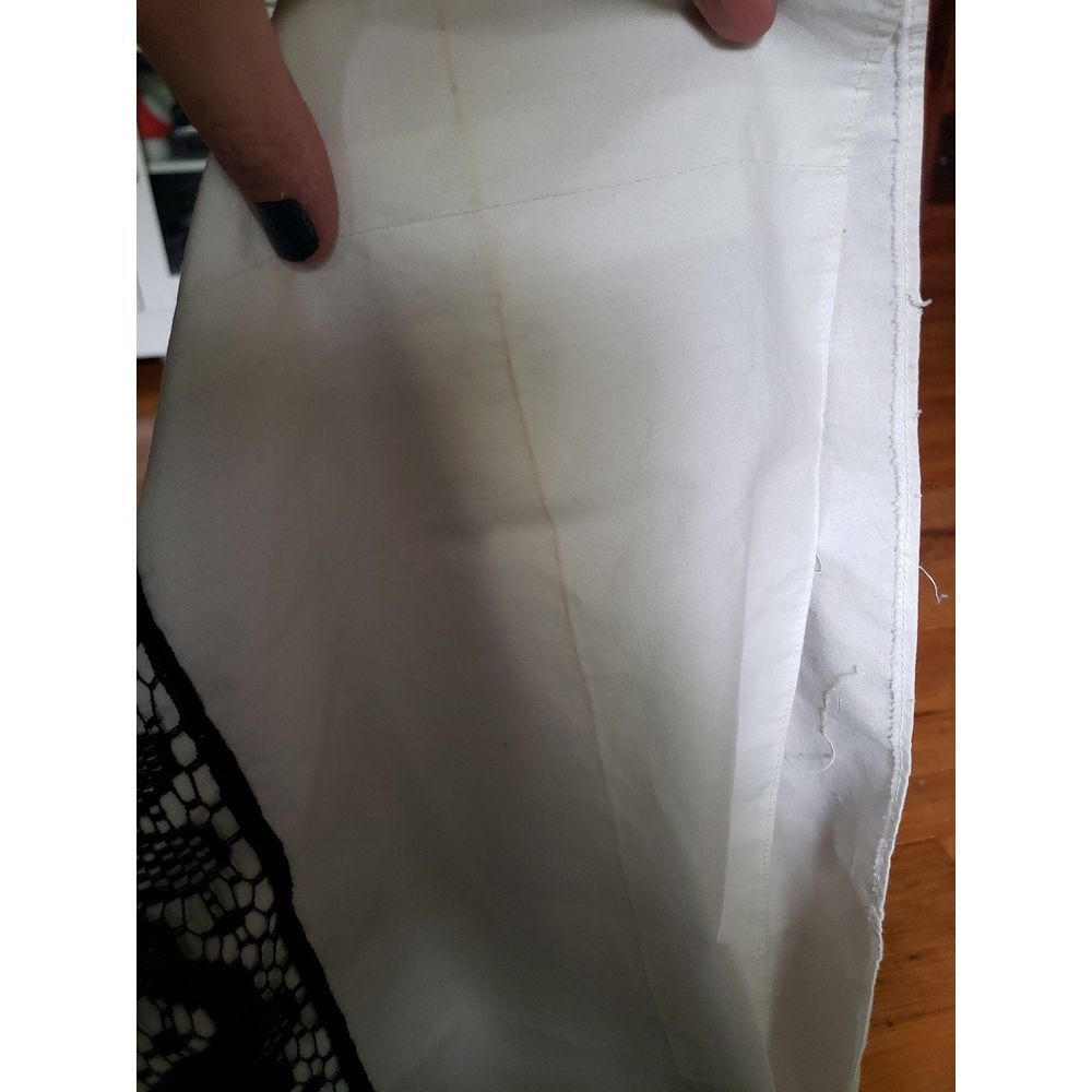 50s/60s Black and White Hand Made Party Dress‎ - Picture 4 of 7
